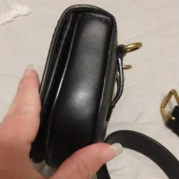 COACH SADDLE BELT BAG in supple black leather - Picture 8 of 16